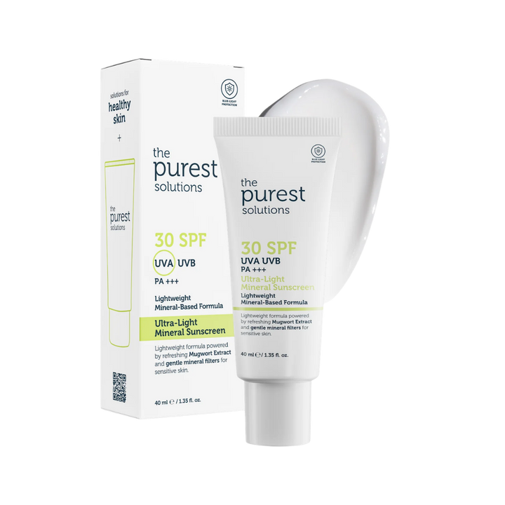 The Purest Solutions Ultra Light Mineral Sunscreen 30 Spf - 40ml | ذا بيورست واقي شمسي spf 30 - 40 مل
