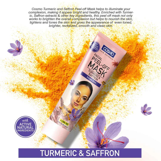 COSMO Facial Peel-off Mask Turmeric & saffron - 150ml | كوزمو قناع مقشر بالكركم و الزعفران - 150 مل