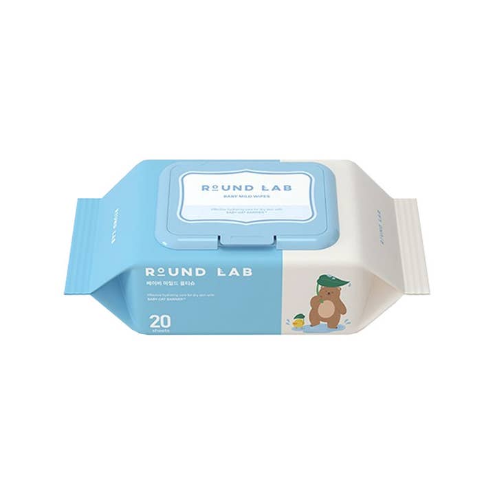 ROUND LAB Baby Mild Wet Wipes 20 sheets - 20 ورقة | راوند لاب مناديل مبللة للأطفال - 20 ورقة