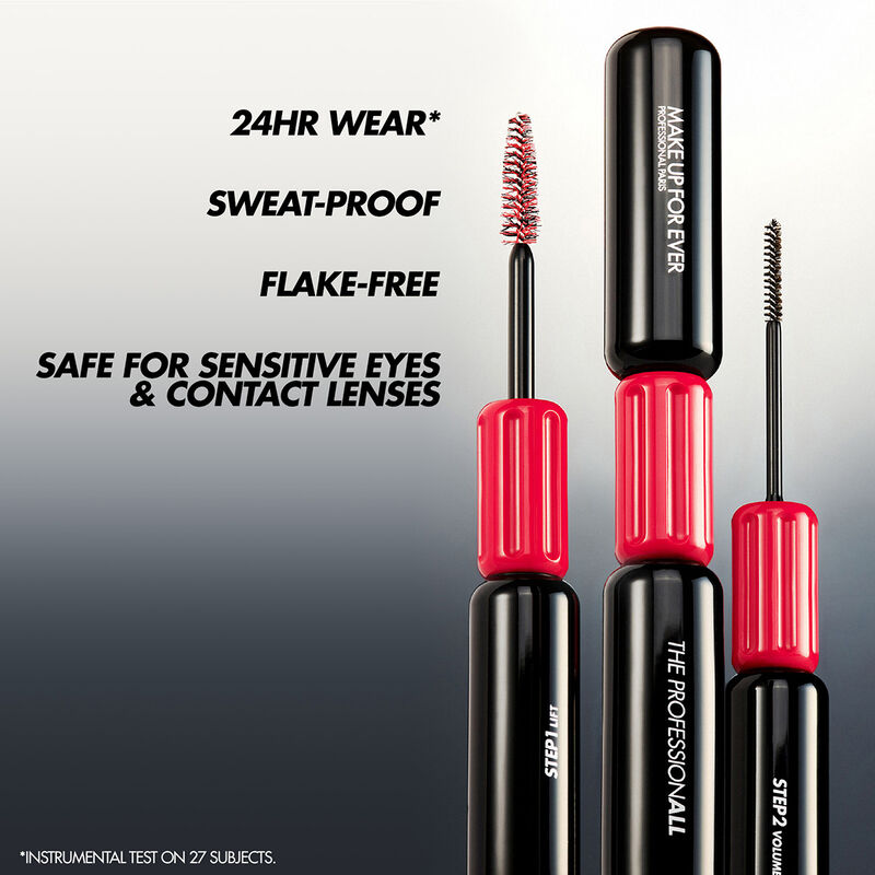 MAKE UP FOR EVER THE PROFESSIONALL MASCARA - 2x - 8ml | ميك اب فور ايفر ماسكارا ذا بروفيشنال- خطوتان- 8مل