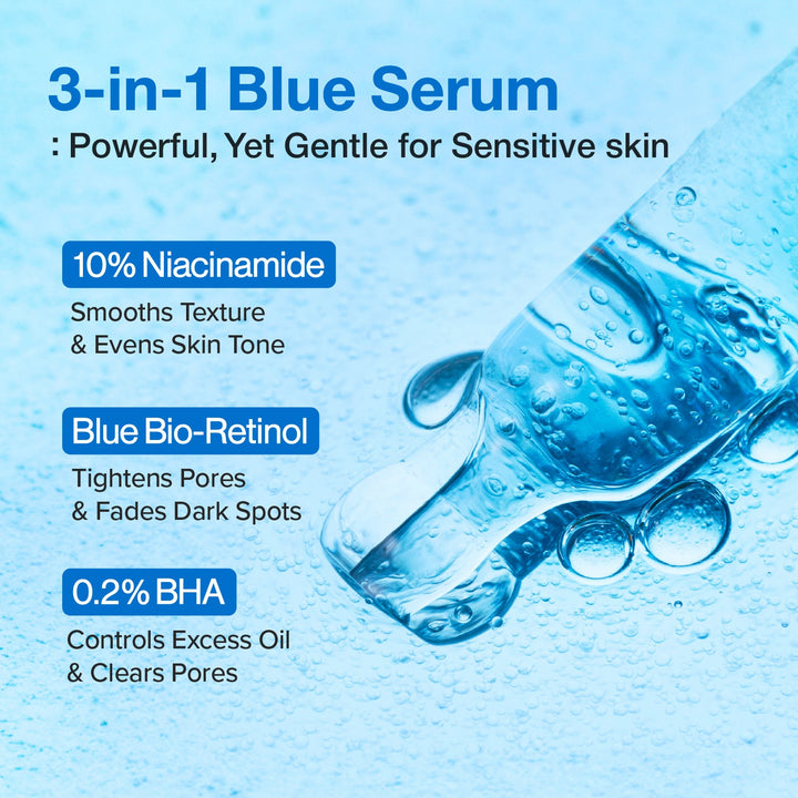 Numbuzin No.3 Blue Bio-Retinol Pore Refining Serum - 30ml | نومبوزين سيروم دلائل المسام 3+ - 30مل #3