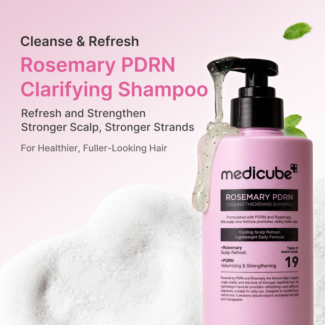 Medicube Title Rosemary Pdrn Cooling Thickening Shampoo - 400ml | ميديكوب شامبو تكثيف بارد روزماري بي دي آر ان - 400مل #3
