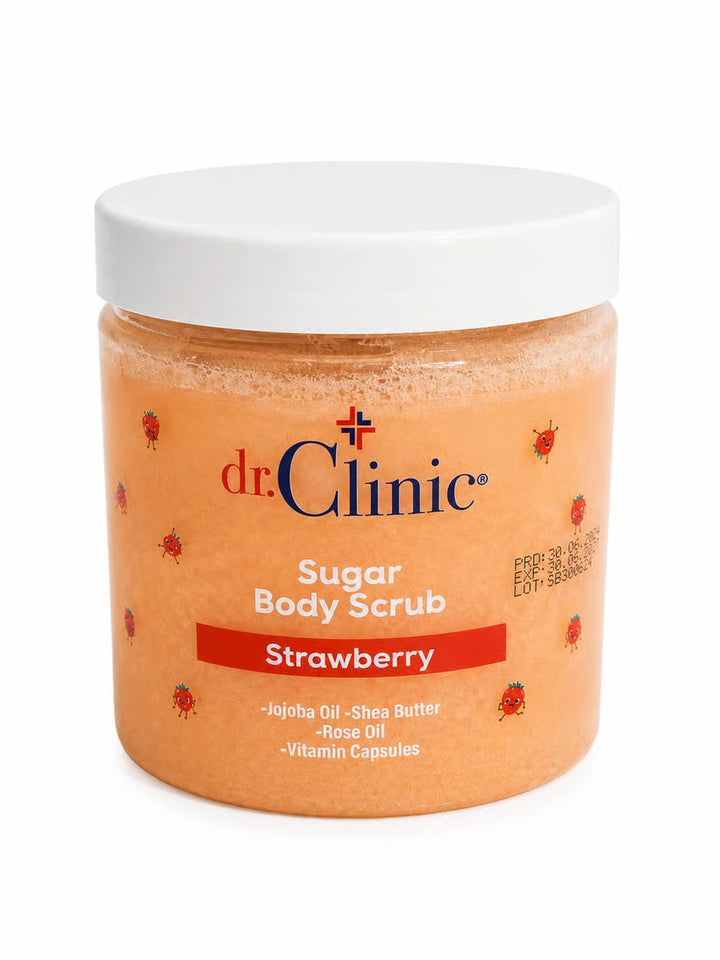 dr.Clinic Sugar Body Scrub Strawberry - 250ml | دكتور كلينيك سكراب للجسم فراولة - 250مل