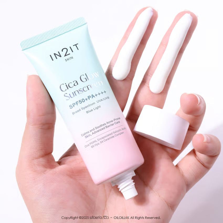 IN2IT Cica Glow Sunscreen SPF50+ PA++++ - 40g | ان تو ات واقي شمسي غلو - 40 غ