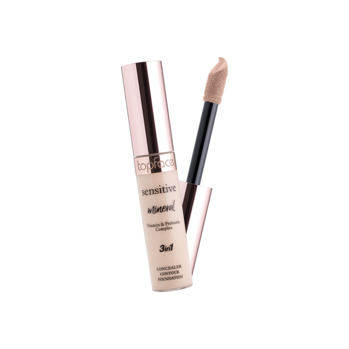 TopFace Sensitive Mineral 3in1 Concealer Contour Foundation -12ml | توب فيس كونسيلر 3 في 1 - 12 مل
