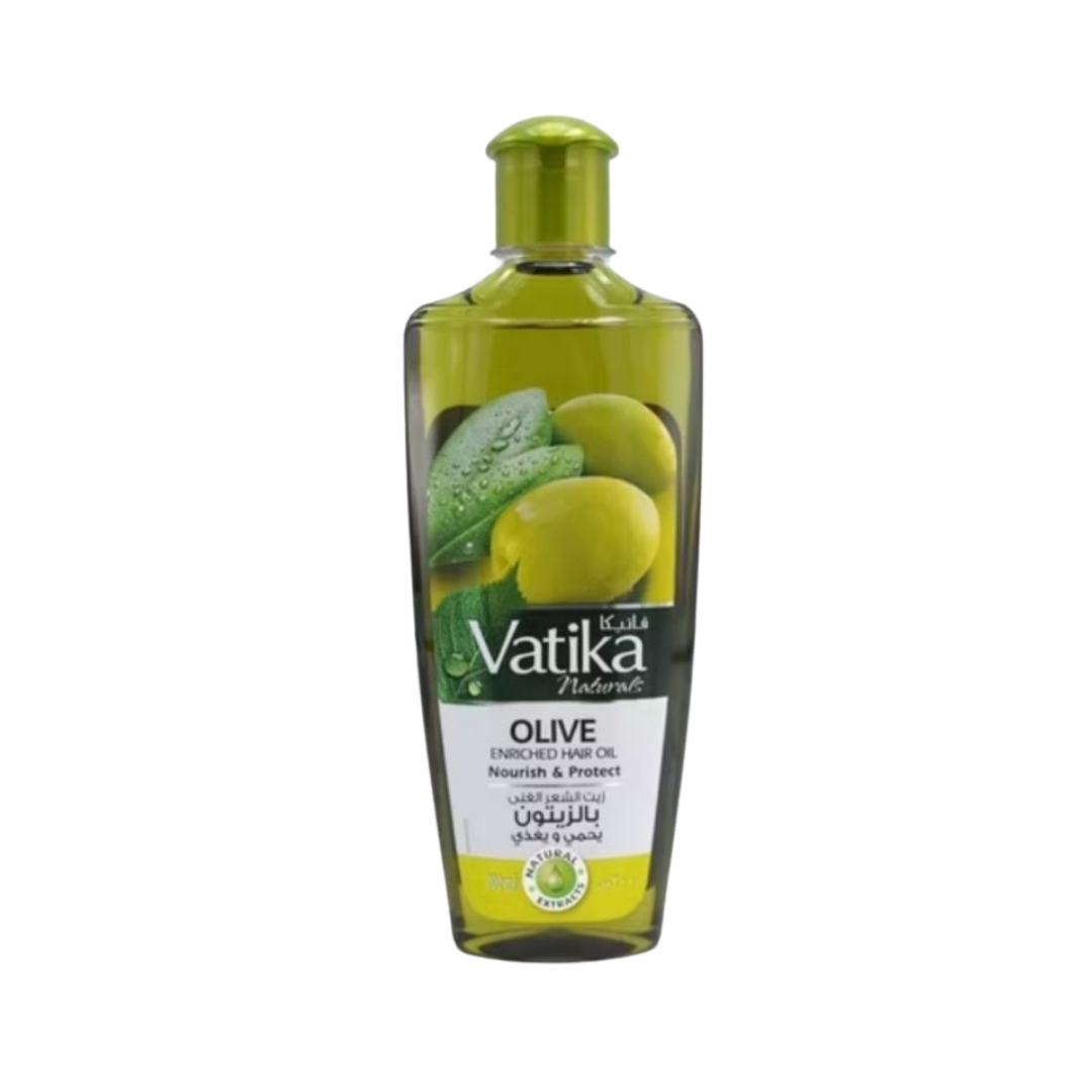 VATIKA Hair Oil With Olive Nourish & Protect - 200ml | فاتيكا زيت للشعر غني بالزيتون - 200مل