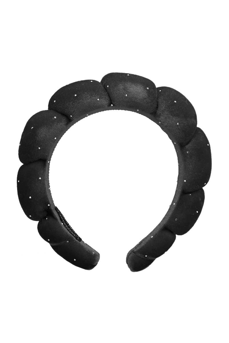 Cala Spa Bubble Bling Headband & Wristband Black Set | كالا مجموعة رباط رأس ومعصم سبا #4