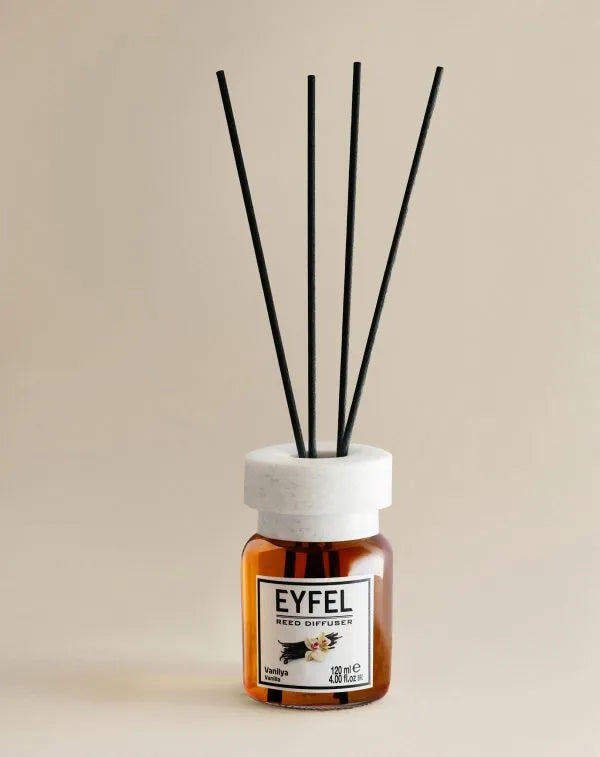 EYFEL Vanilya Reed Diffuser - 120ml | ايفل معطر أعواد بالفانيليا – 120 مل
