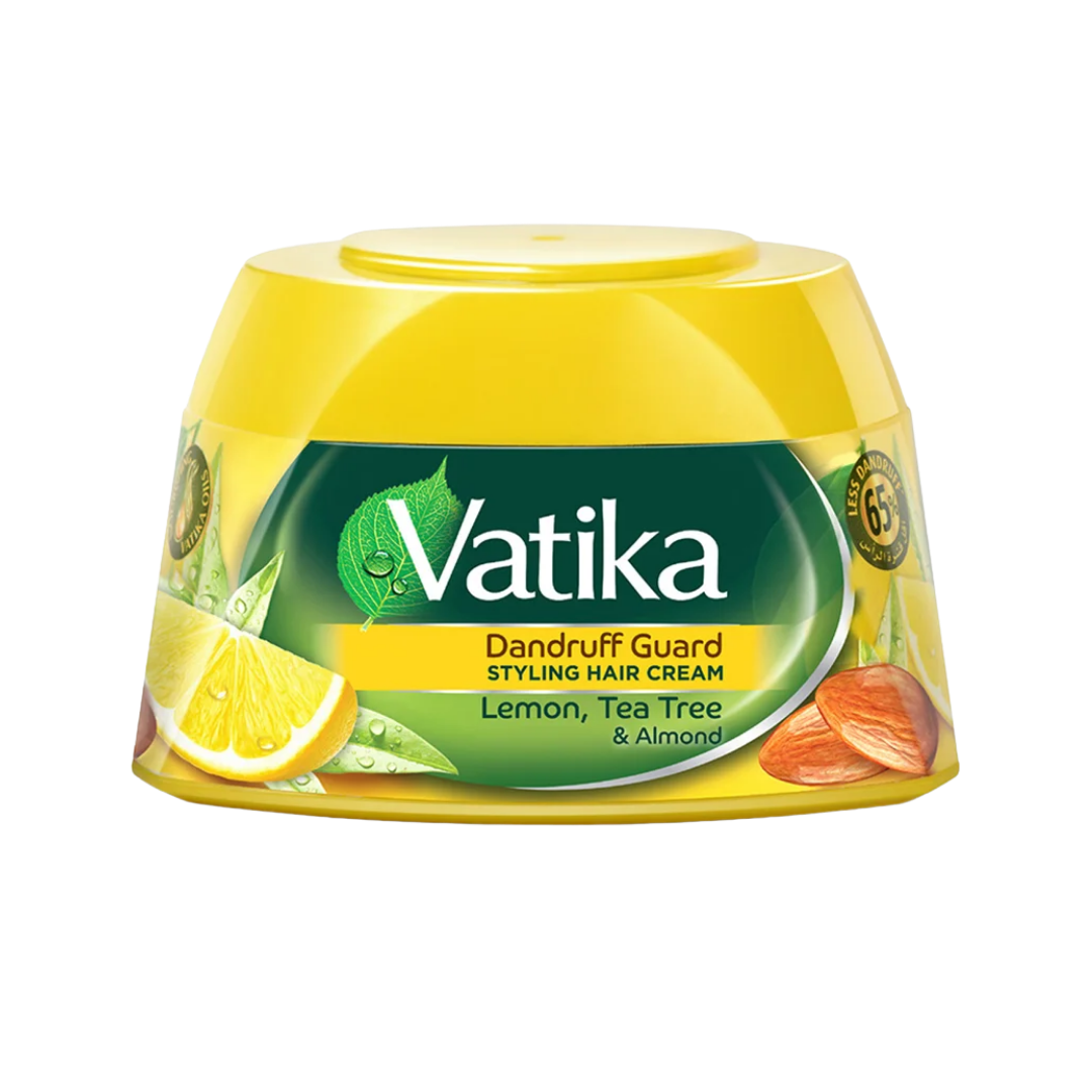 Vatika Dandruff Guard Styling Hair Cream- 140ml | فاتيكا كريم للشعر مقاوم للقشرة بخلاصة الليمون وشجرة الشاي واللوز - 140مل