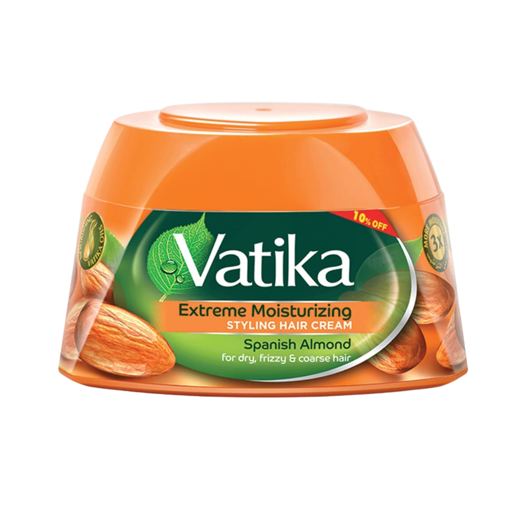 Vatika Extreme Moisturizing Styling Hair Cream - 140ml | فاتيكا كريم شعر ترطيب مكثف لوز إسباني - 140مل