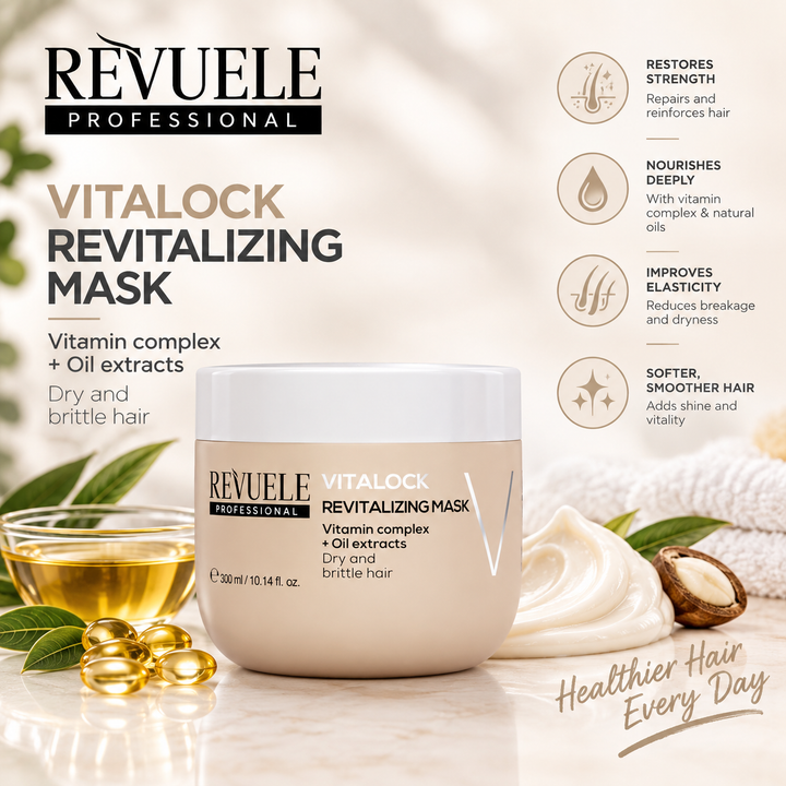 Revuele Hair Professional Vitalock Revitalizing Mask - 300ml | ريفويل ماسك للشعر - 300مل