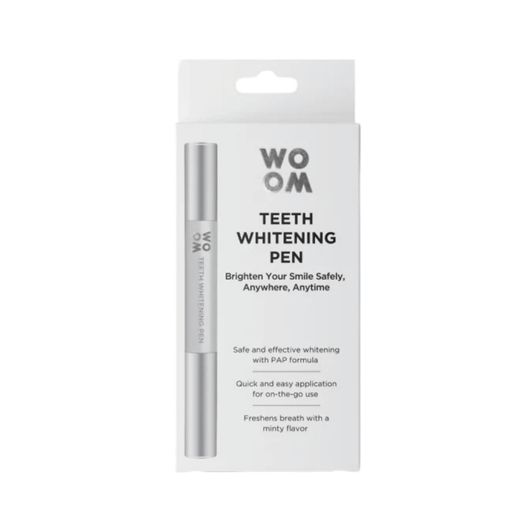 WOOM teeth whitening pen 2ml box with silver pen PAP formula mint flavor dental care