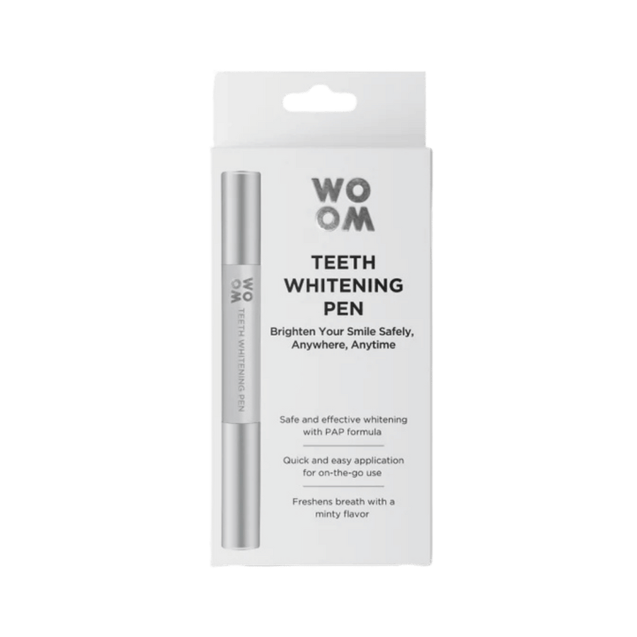 WOOM teeth whitening pen 2ml box with silver pen PAP formula mint flavor dental care