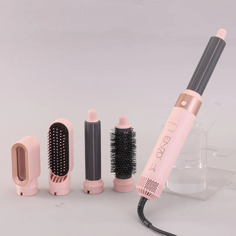 ENZO 5in1 easy curling & smoothing And Dryer | اينزو جهاز تصفيف الشعر 5 في 1