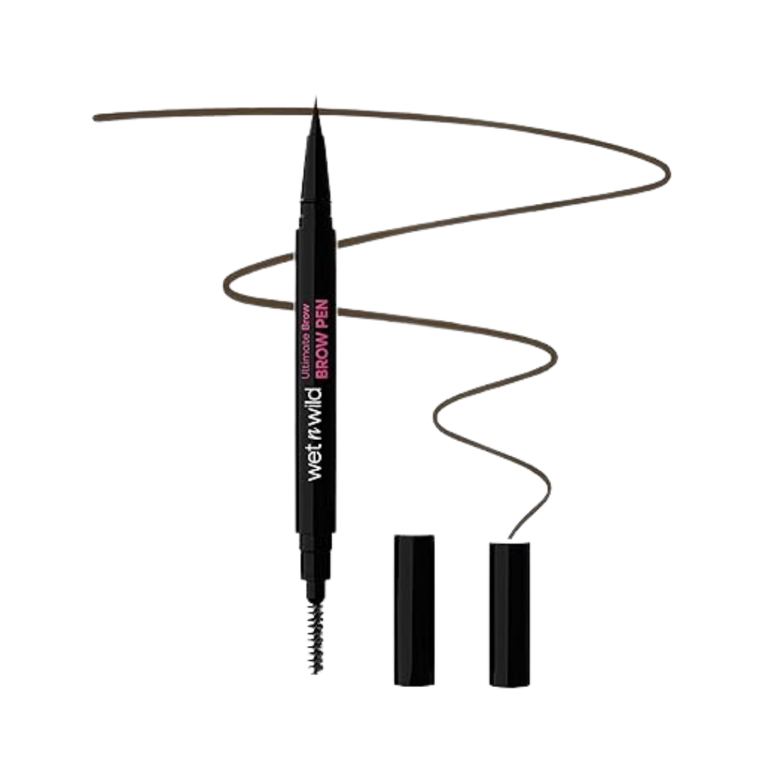 Wet n Wild Ultimate Brow Pen Crayon, brown eyebrow pencil in slim packaging, 0.5ml