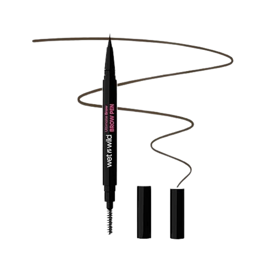 Wet n Wild Ultimate Brow Pen Crayon, brown eyebrow pencil in slim packaging, 0.5ml