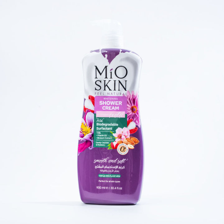 MIO SKIN Shower Gel Cream Biodegradable Sirhactant - 900ml | ميو سكين جل الاستحمام - 900 مل