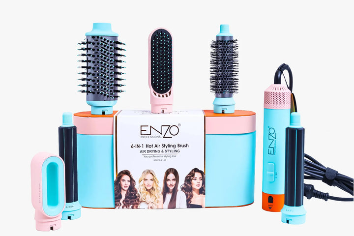 ENZO 6-In-1 Hot Air Styling Brush | اينزو فرشاة تصفيف هواء ساخن 6 في 1