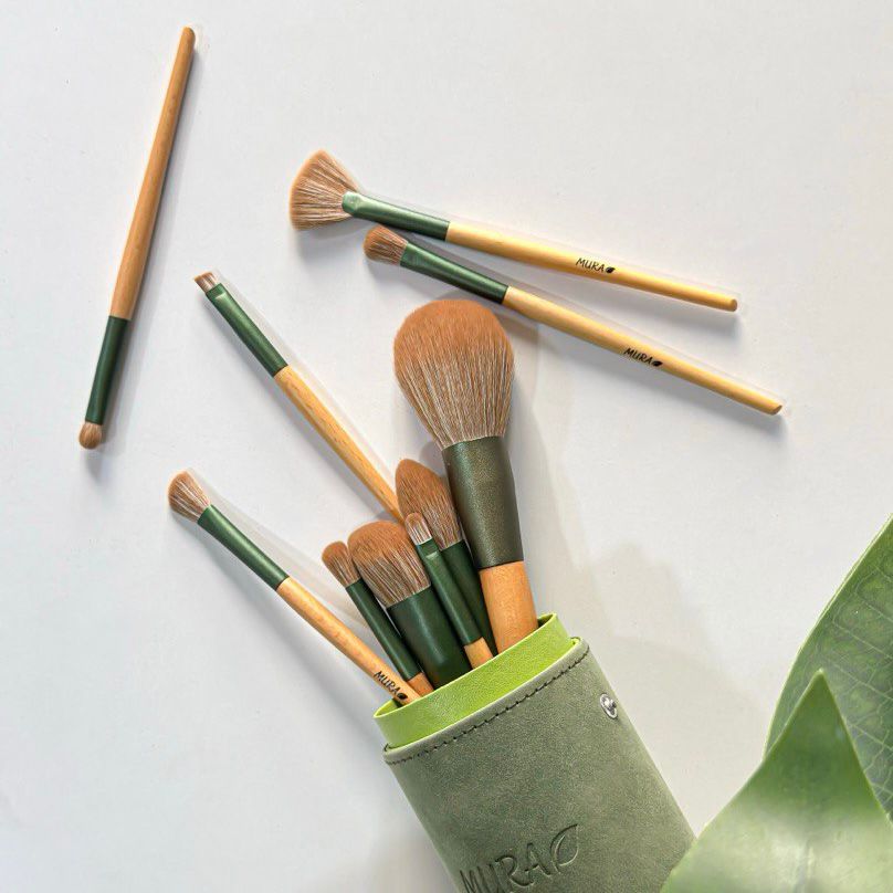 Mura Makeup Brush Set - 10pcs | مورا مجموعة فرش مكياج - 10 قطع
