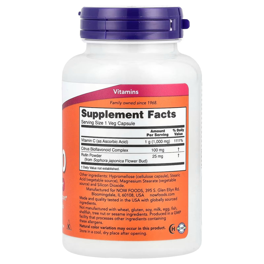 now C-1000 Immune system Support - 100veg Capsules | ناو كبسولات لدعم جهاز المناعة فيتامين سي 1000 - 100 كبسولة