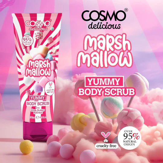 COSMO Marsh Mallow Yummy Body Scrub - 275ml | كوزمو سكراب للجسم برائحة المارشميلو - 275 مل