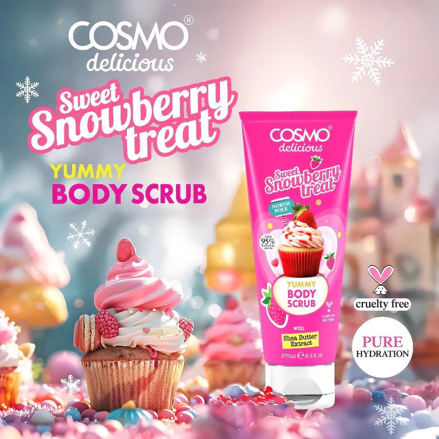 COSMO Sweet Snow Berry Treat Yummy Body Scrub - 275ml | مقشر الجسم كوزمو سويت سنو بيري تريت – ٢٧٥ مل