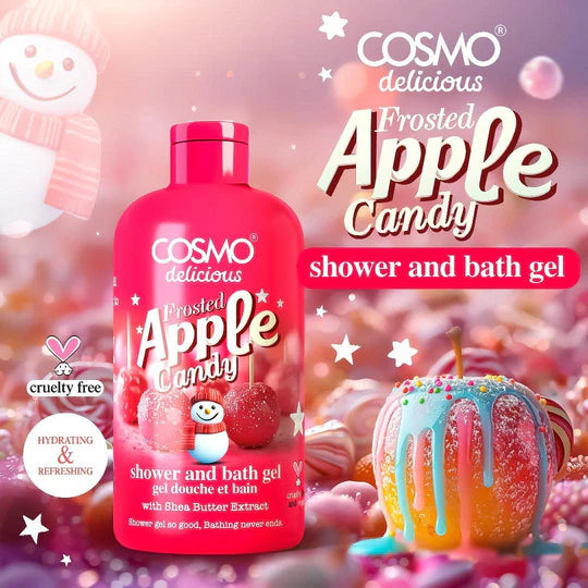 COSMO Apple Candy Shower And Bath Gel - 500ml | كوزمو جل الاستحمام برائحة حلوى التفاح - 500 مل
