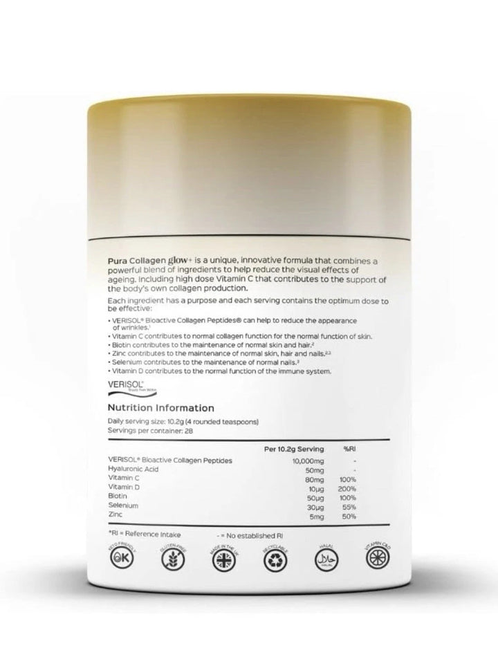 PURA COLLAGEN Glow+ Advanced Collagen Plus 10,000mg - 284g| بيورا كولاجين جلو بلس تركيبة الكولاجين