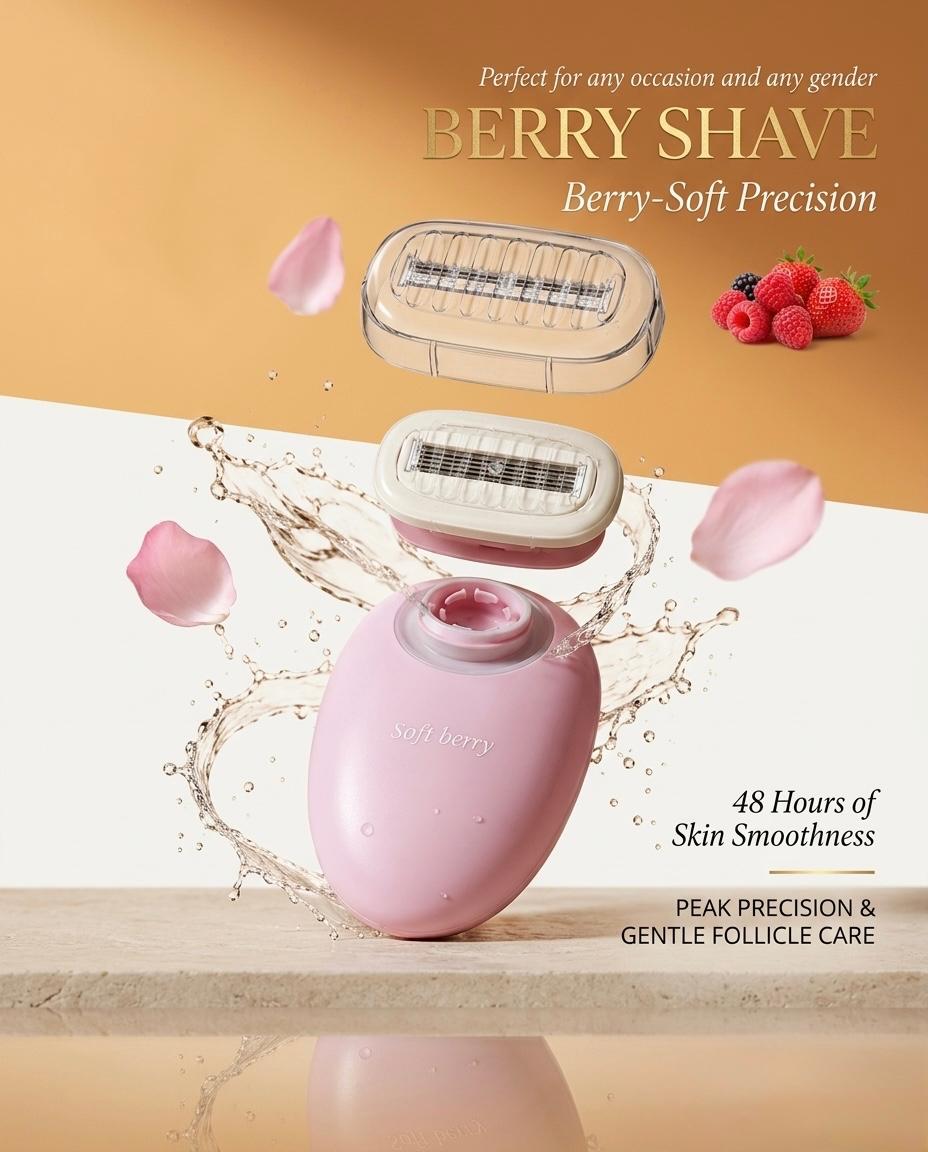 Soft berry Sensitive Care 5 Blades Lather & Shave | سوفت بيري ماكينة حلاقة 5 شفرات للبشرة الحساسة