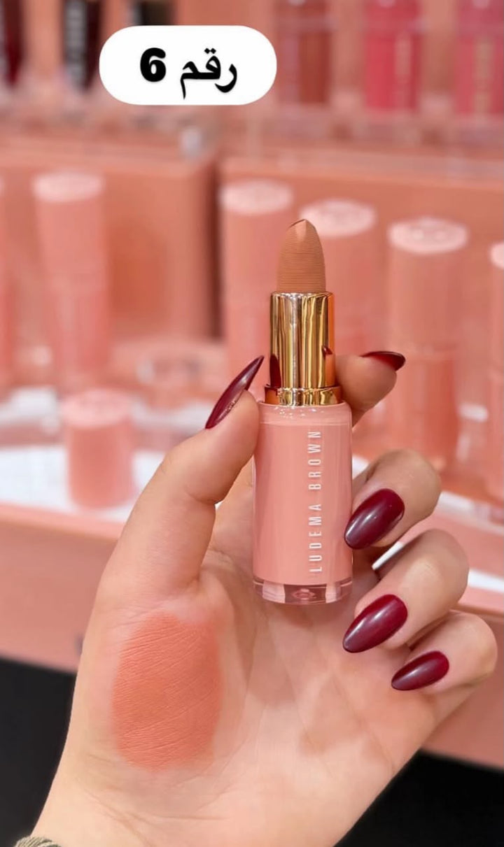 LUDEMA BROWN Matte Lipstick - 3.8 g | لوديما براون احمر شفاه مات - 3.8 غ