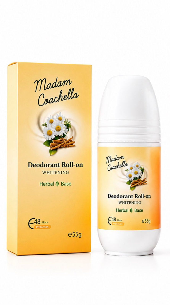 Madam Coachella Deodorant Roll On Soft Botanical Formula 48H - 55g | مدام كوتشيلا رول اون مزيل تعرق بتركيبة نباتية - 55 غرام