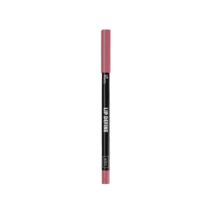 Wibo Lip Define Lip Liner in pink, 1 unit, with black packaging and branded text.