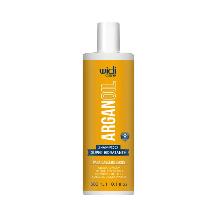 Widi Care Argan Oil Super Hydrating Shampoo, 300ml, for dry hair, with intense shine and frizz control.