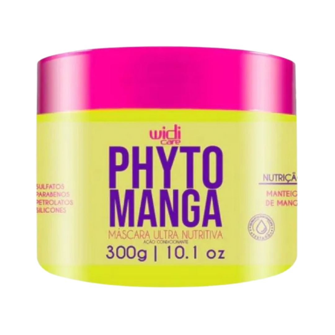 Widi Care Phyto Manga ultra nutritive hair mask, 300g, yellow jar with pink lid packaging