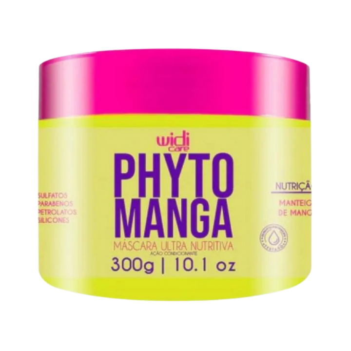 Widi Care Phyto Manga ultra nutritive hair mask, 300g, yellow jar with pink lid packaging