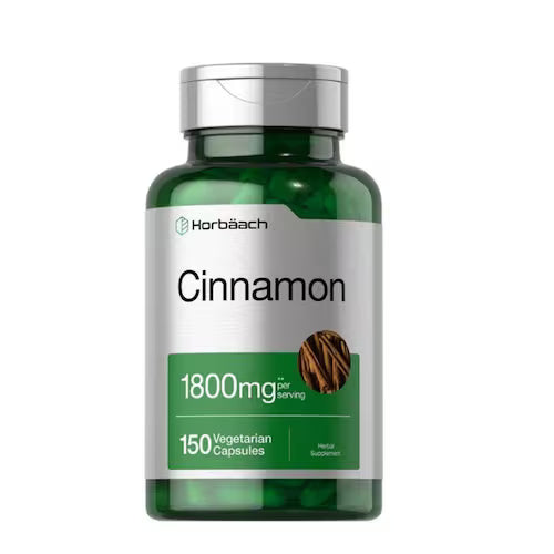 Horbäach Cinnamon 1800mg - 150 Vegetarian Capsules | هورباخ قرفة بتركيز 1800 ملغ – 150 كبسولة نباتية
