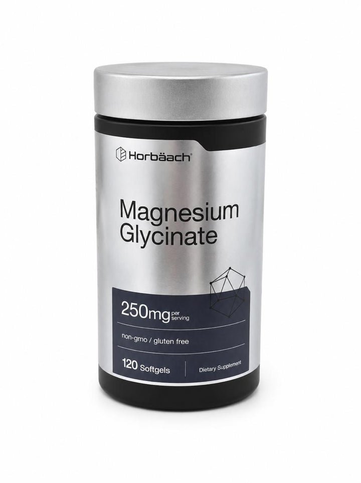 Horbäach Magnesium Glycinate 250mg - 120 Softgels | هارباخ مكمل مغنيسيوم جلايسينات 250 ملغ - 120 سوفت جل