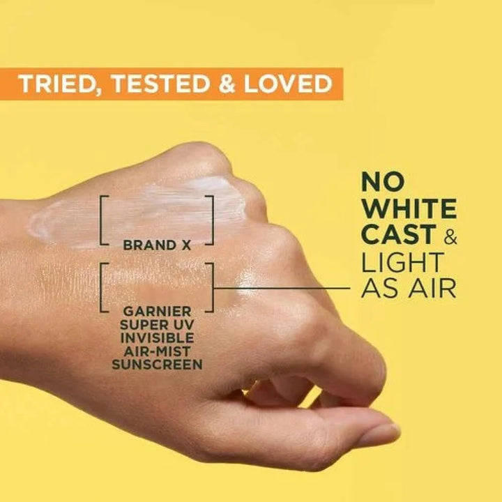 Garnier Super UV Invisible Sunscreen +50 SPF with Vitamin C - 75ml | غارنييه واقي شمسي بخاخ بفيتامين سي spf50 - 75 مل