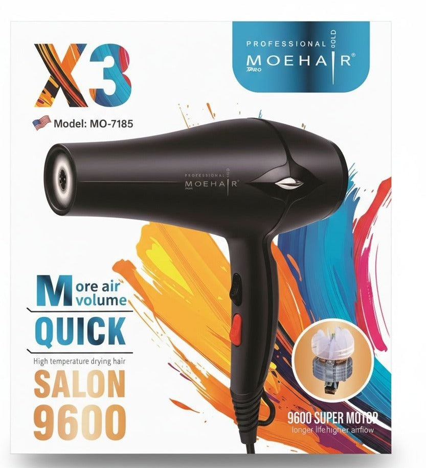 MOEHAIR X3 More Air Volume Quick Salon 9600 Super Motor | موهير مجفف شعر احترافي #1