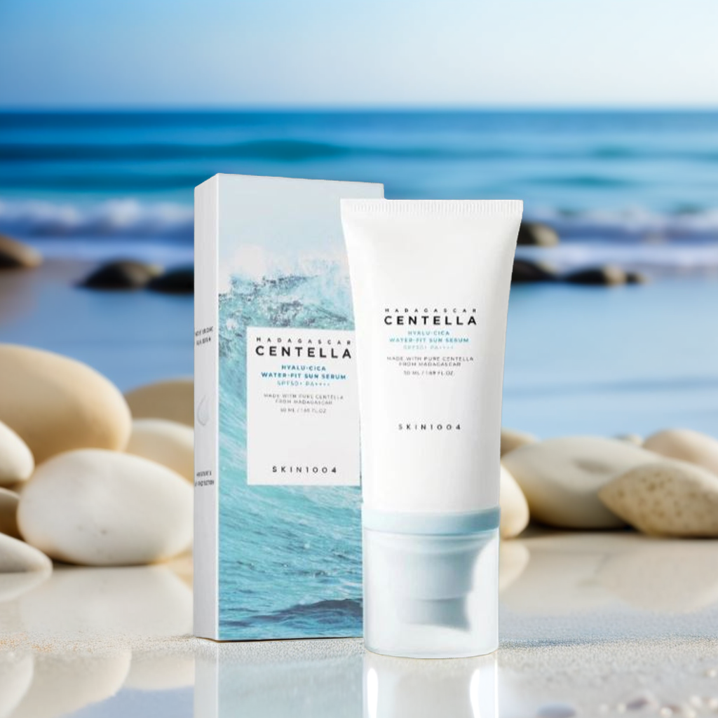 SKIN1004 Madagascar Centella Hyalu-Cica Water-Fit Sun Serum spf 50  - 50ml | سكين1004 واقي شمسي بقوام مائي spf5- - 50 مل