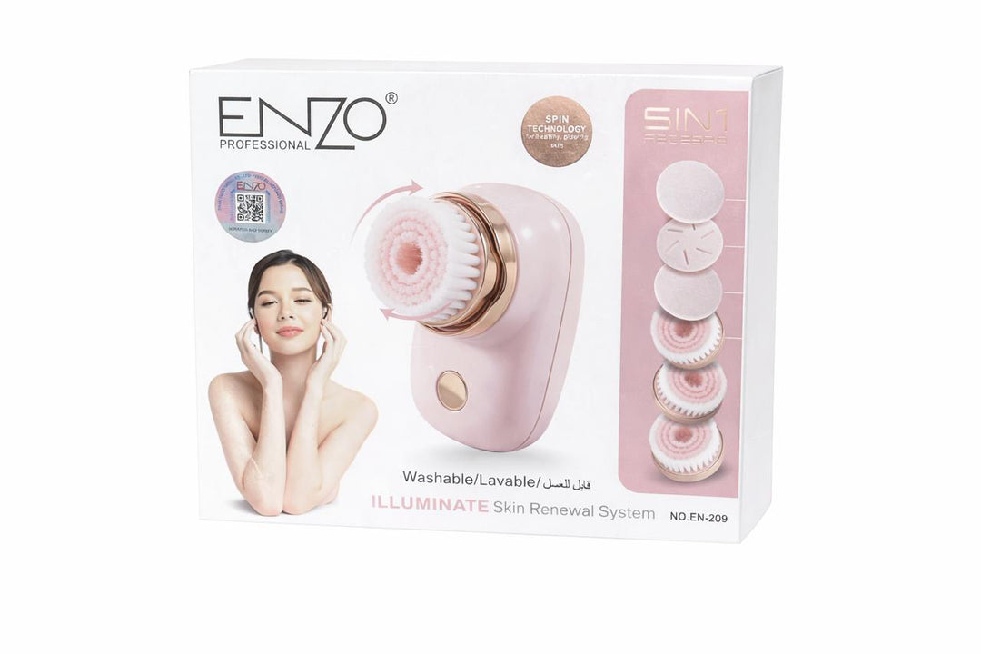 ENZO Professional Spin Technology For Heatthy Glowing Skin 6 In 1 Faceespa Washable Lavable | اينزو جهاز مصمم لتنظيف الوجه 6 في 1