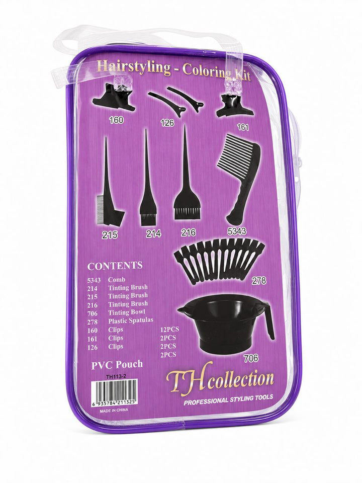 Tools & Cases Th Collection Hair Styling Coloring Kit | تي إتش كولكشن مجموعة أدوات صبغ وتصفيف الشعر