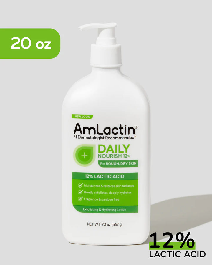 Amlactin Daily Nourish Lotion with 12% Lactic Acid - 567ml | املاكتين لوشن للجسم باللاكتك اسيد 12% - 567 مل