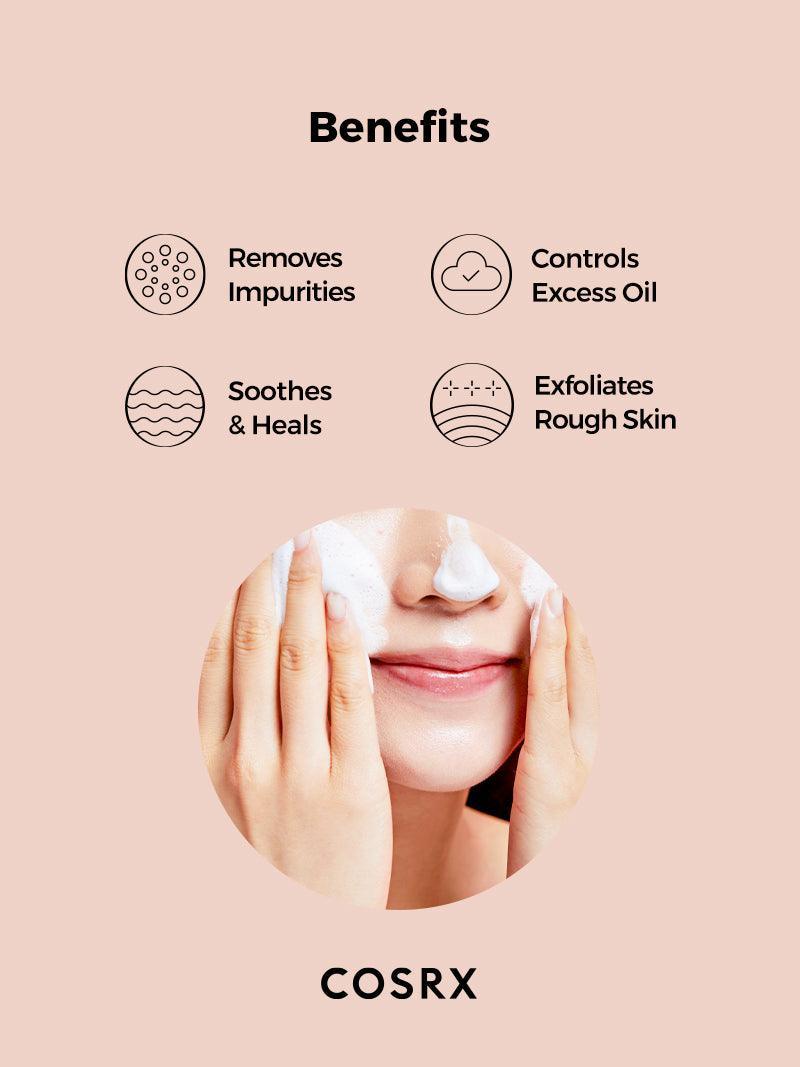 COSRX AC Collection Calming Foam - Gentle Face Wash - 150ml | كوزركس غسول رغوي لطيف للبشرة الدهنية والمختلطة - 150 مل