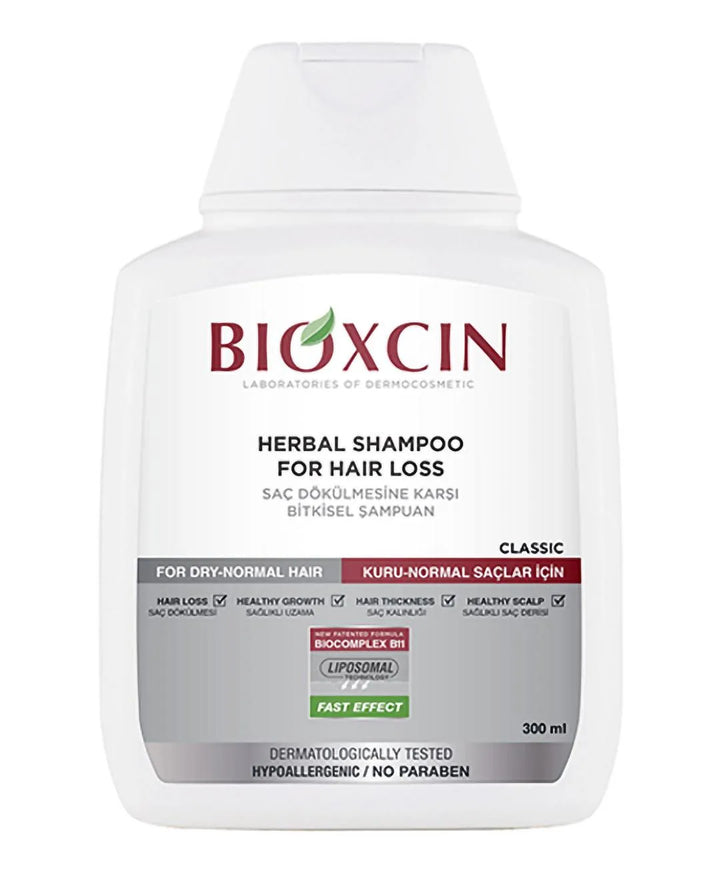 BIOXCIN Herbal Shampoo For Hair Loss For Dry Normal Hair - 300ml | بيوكسين شامبو أعشاب لعلاج تساقط الشعر- 300مل