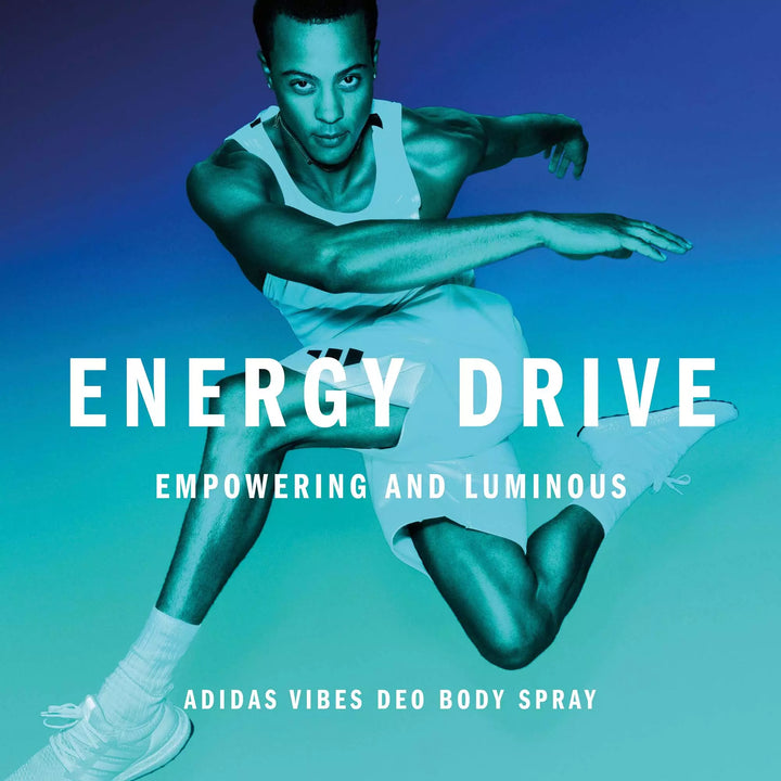Adidas Vibes Energy Drive Deo Body Spray - 150ml | اديداس فايبز إنرجي درايف بخاخ مزيل ومعطر للجسم - 150 مل
