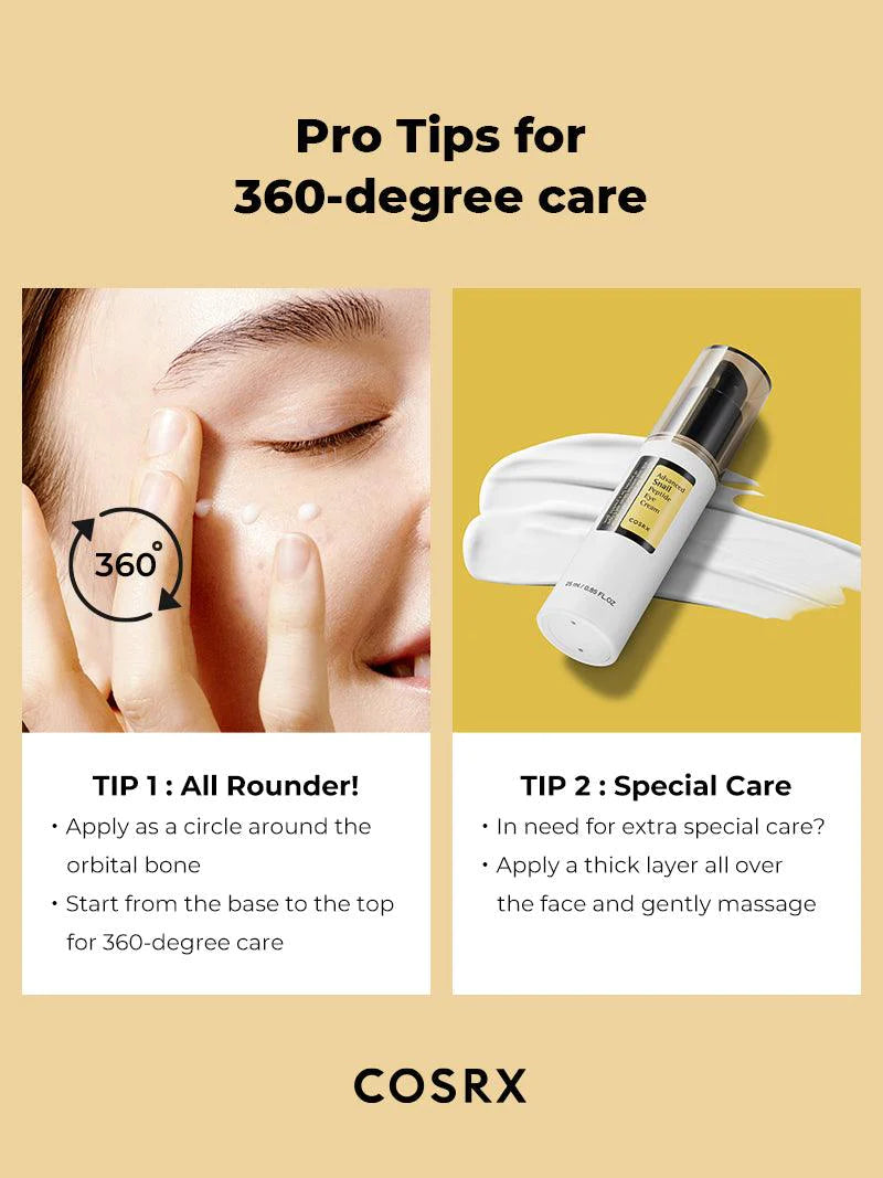 Cosrx Advanced Snail Peptide Eye Cream - 25ml |كوزركس مرطب حول العين بخلاصة الحلزون و البيبتيدات - 25 مل