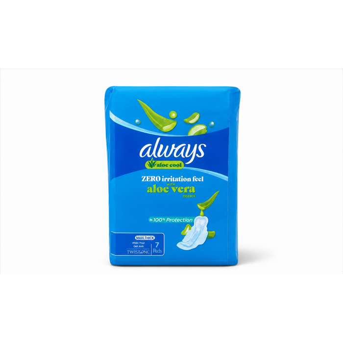 Always Aloe Vera Extra Long pads - 7pcs | أولوليز فوط نسائية حجم كبير - 7 قطع