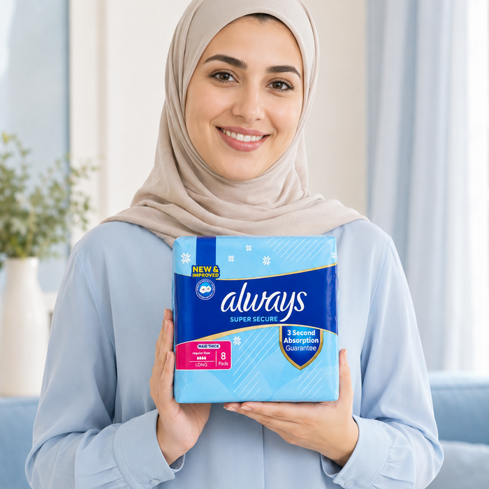 Always Maxi Thick Super Secure - 8 Pads | أولويز فوط صحية ماكسي سميكة طويلة – 8 فوط