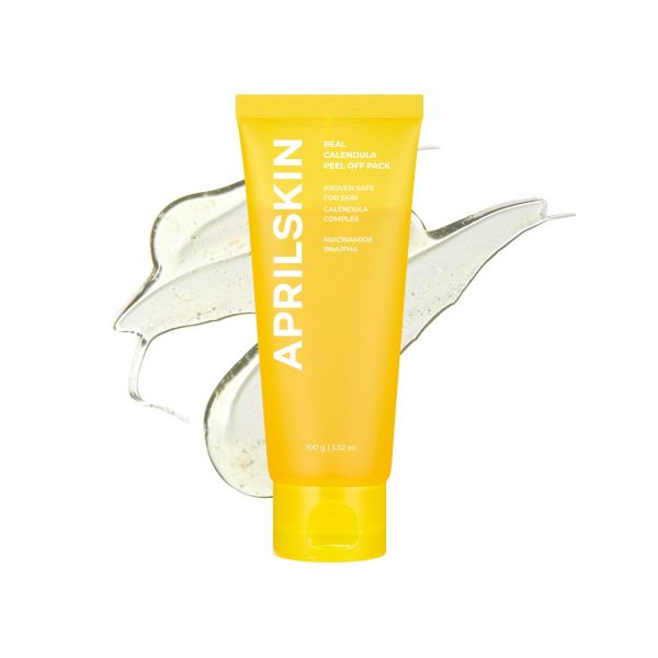 APRILSKIN Real Calendula Peel Off Pack - 100g | أبريل سكين  ماسك التقشير للوجه بخلاصة زهرة الكاليندولا - 100 غ